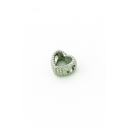 Işıltılı Kalp Çelik Charm