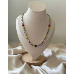 RENKLİ ZİRKON TAŞLI GEMA KOLYE